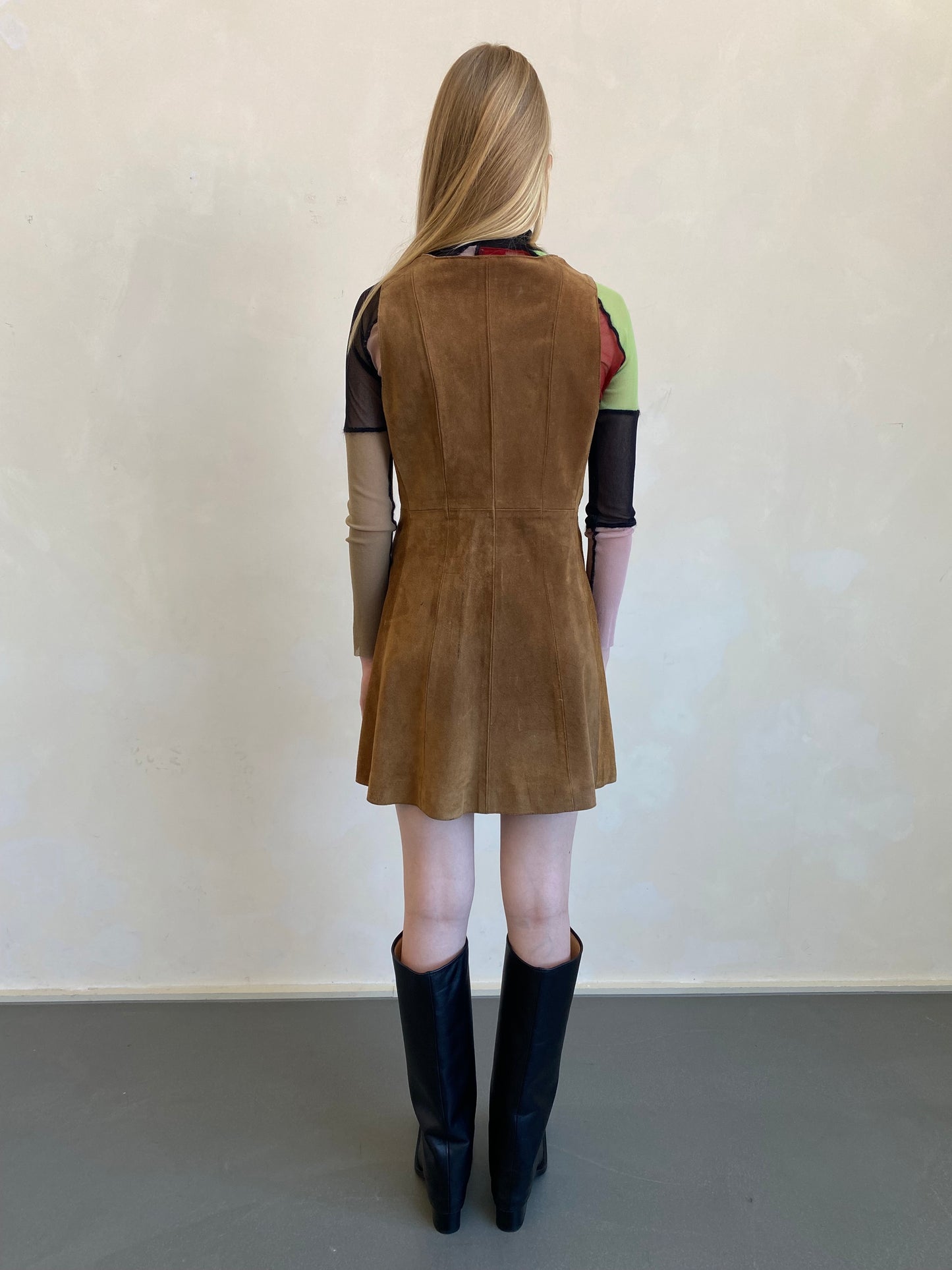 Suede Pinafore