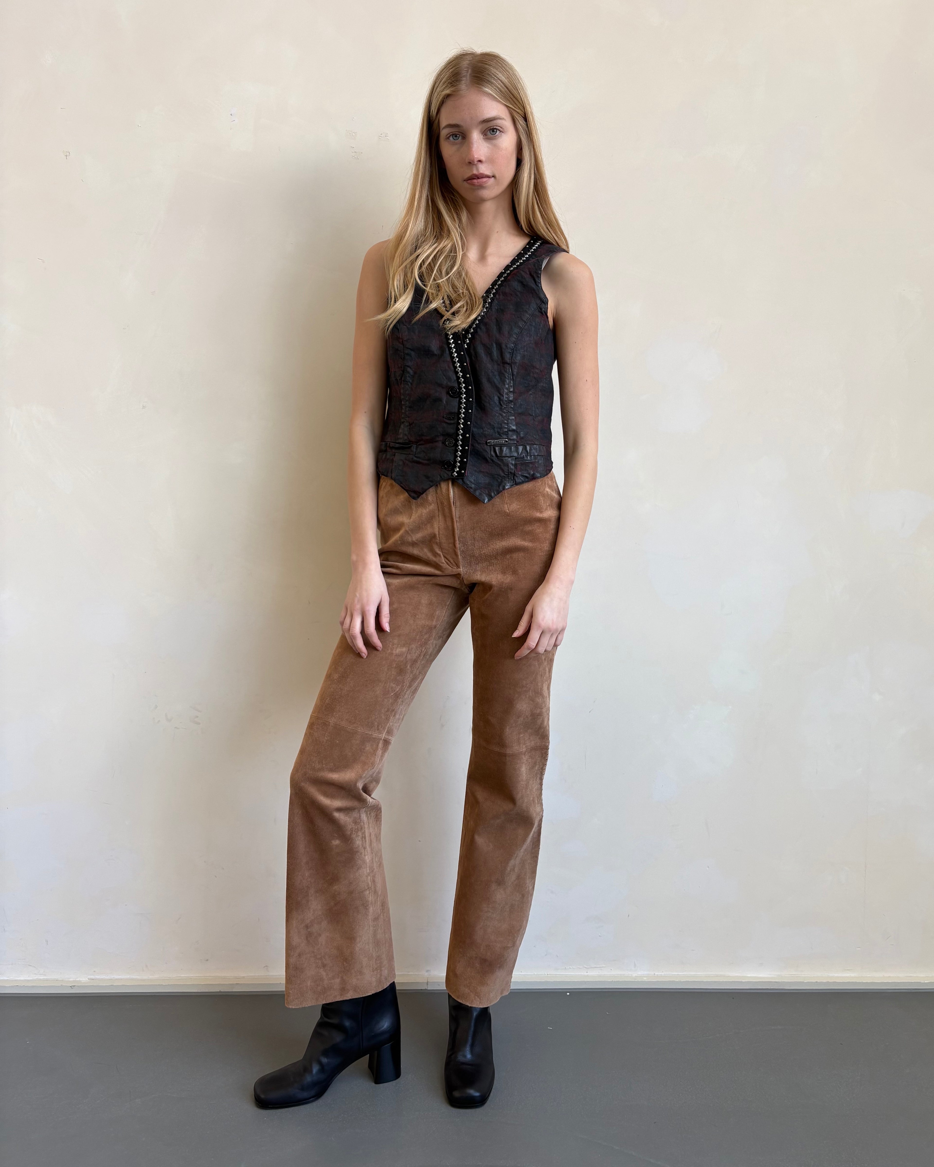 Suede pants