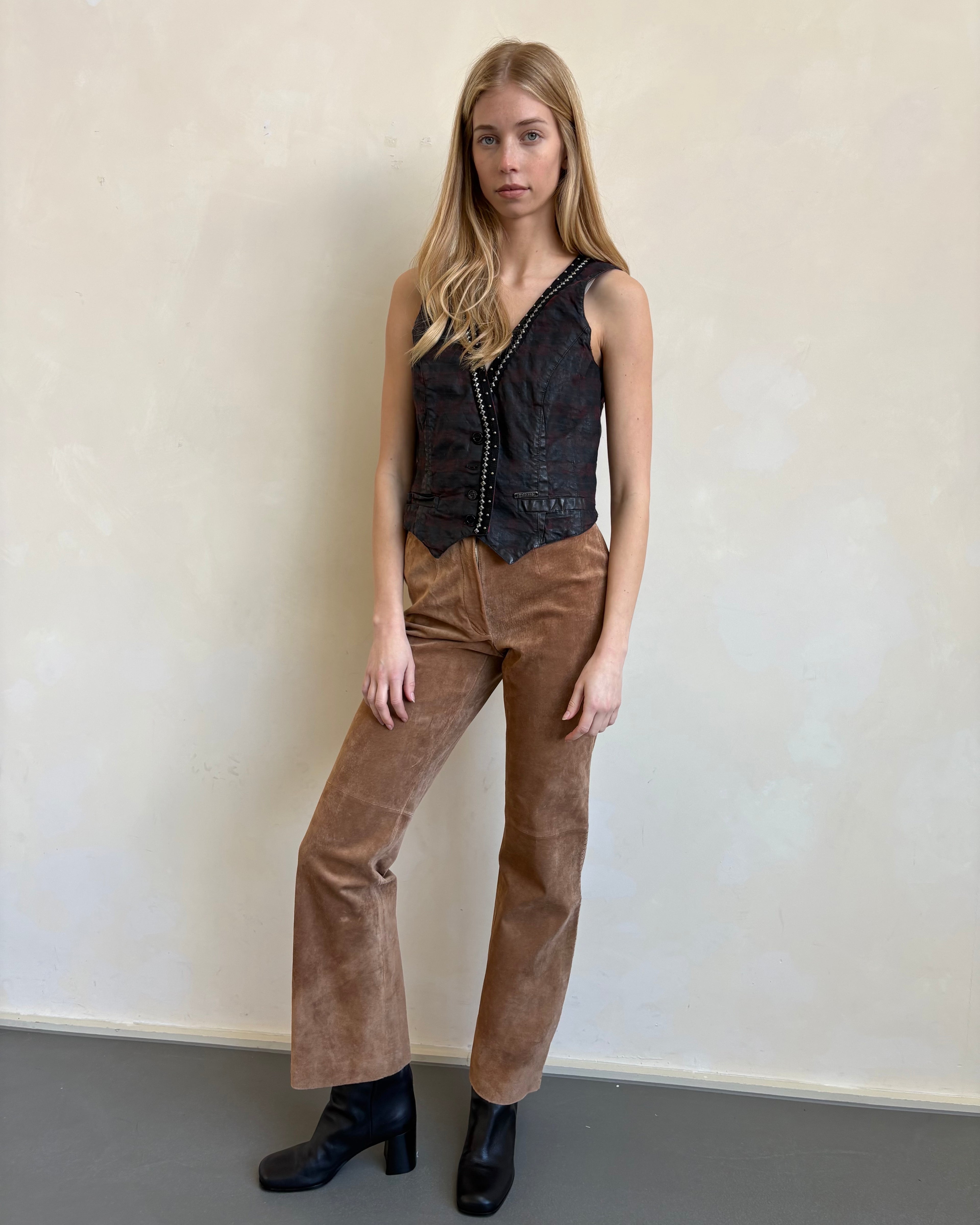 Suede pants