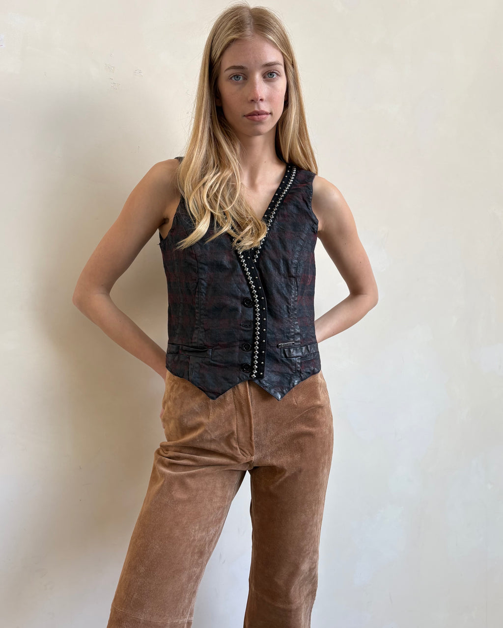 Suede pants