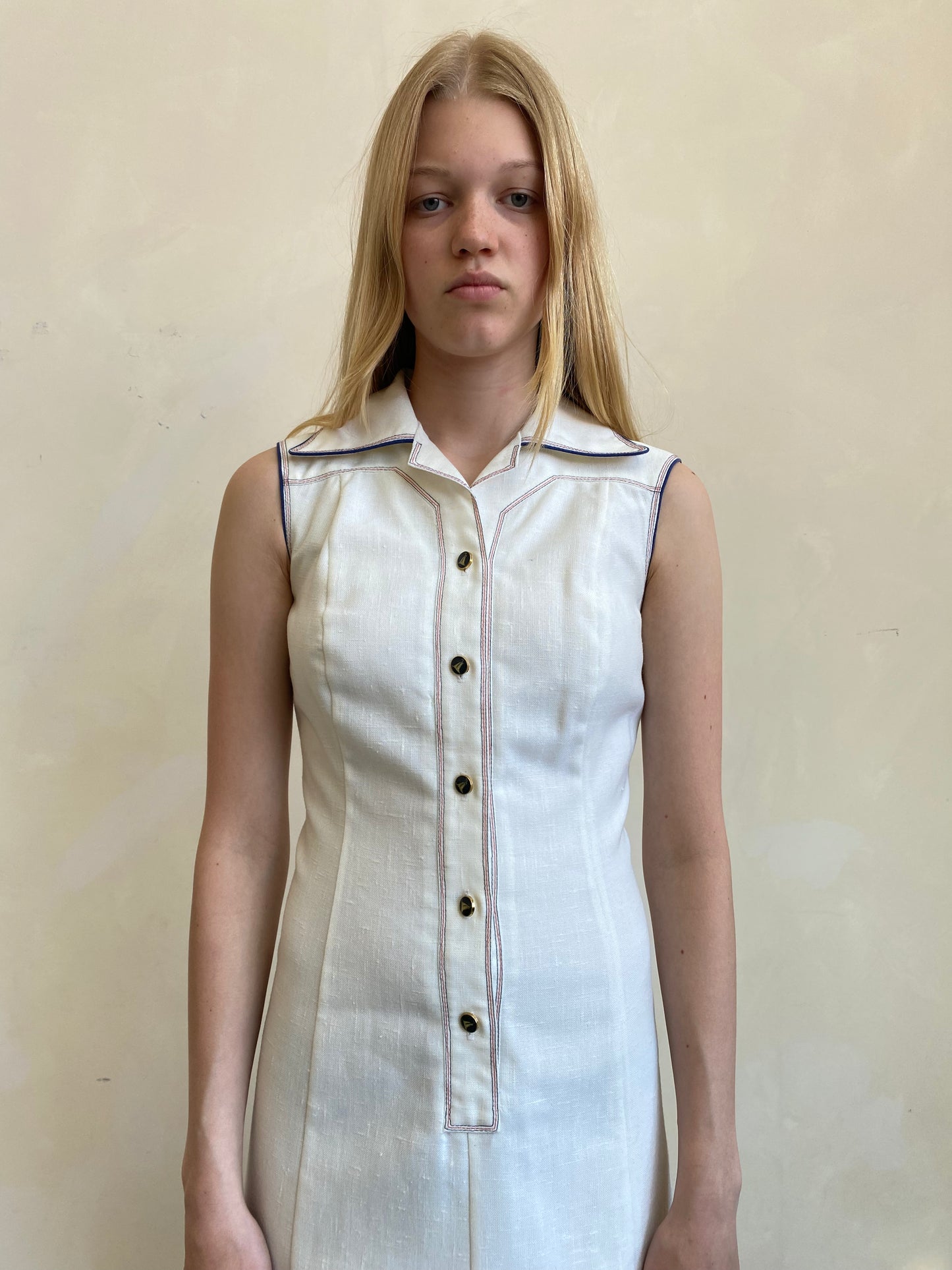 70's White Dress