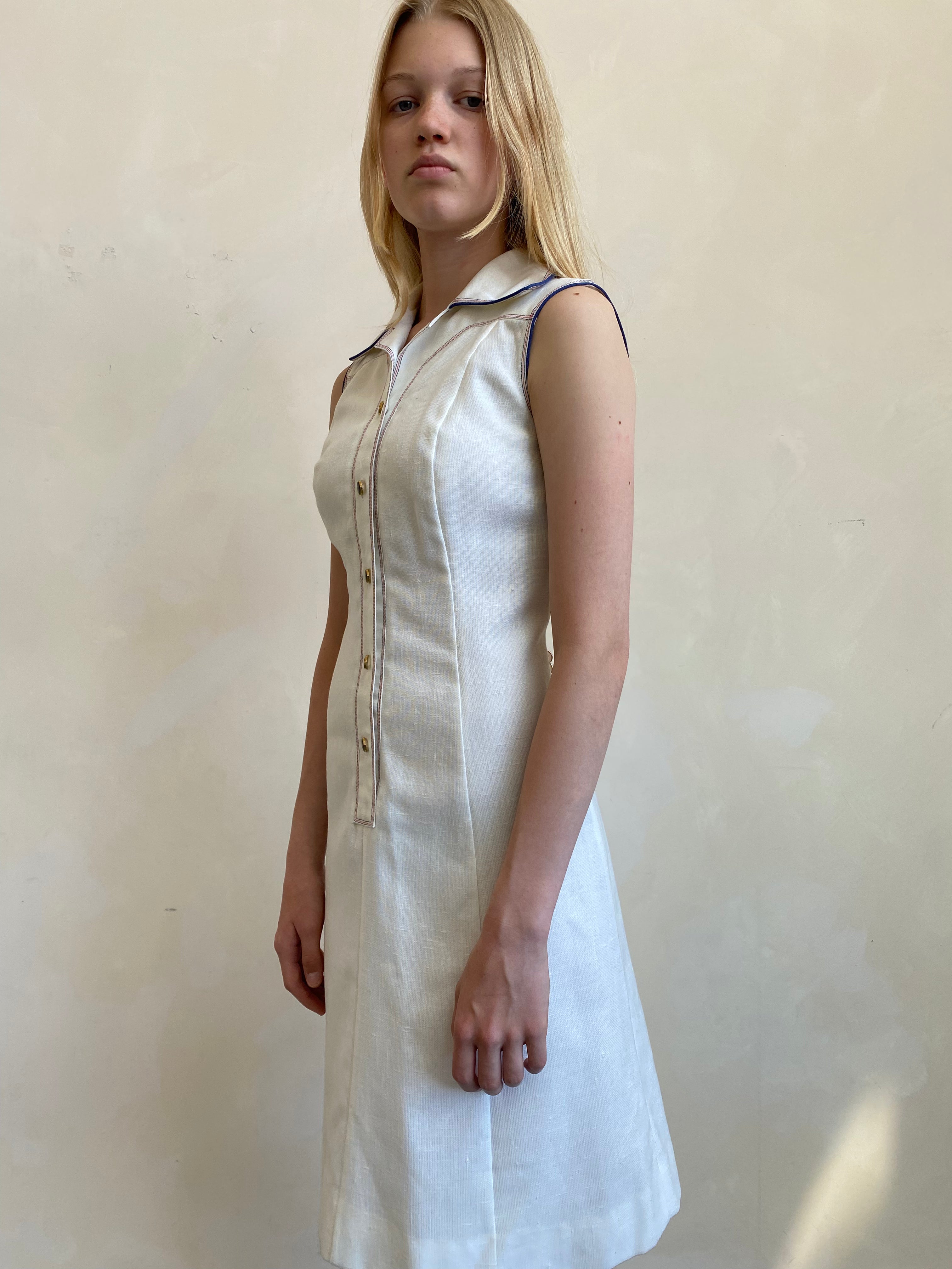 70's White Dress