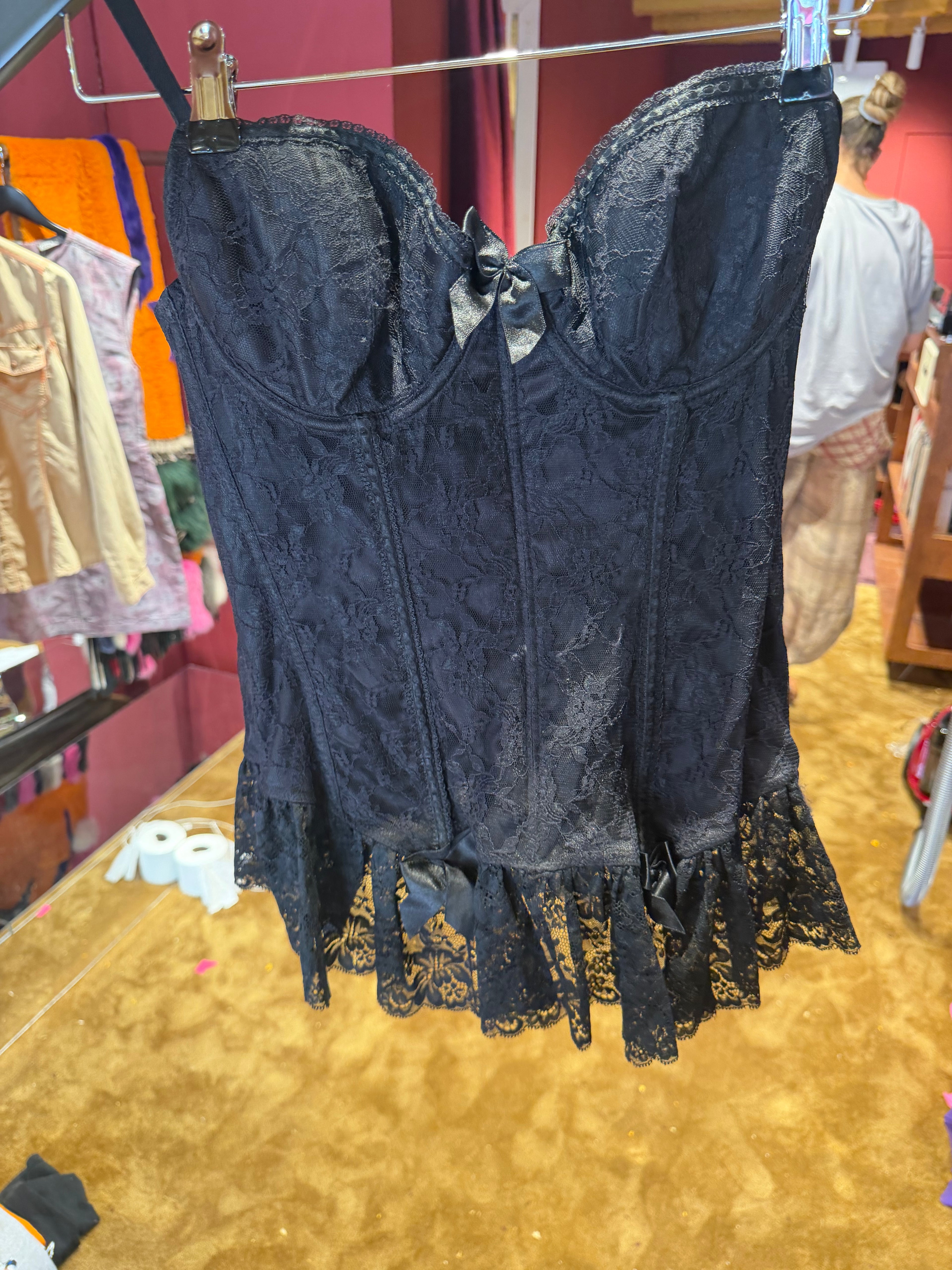 Black Lace Bustier Corset Top