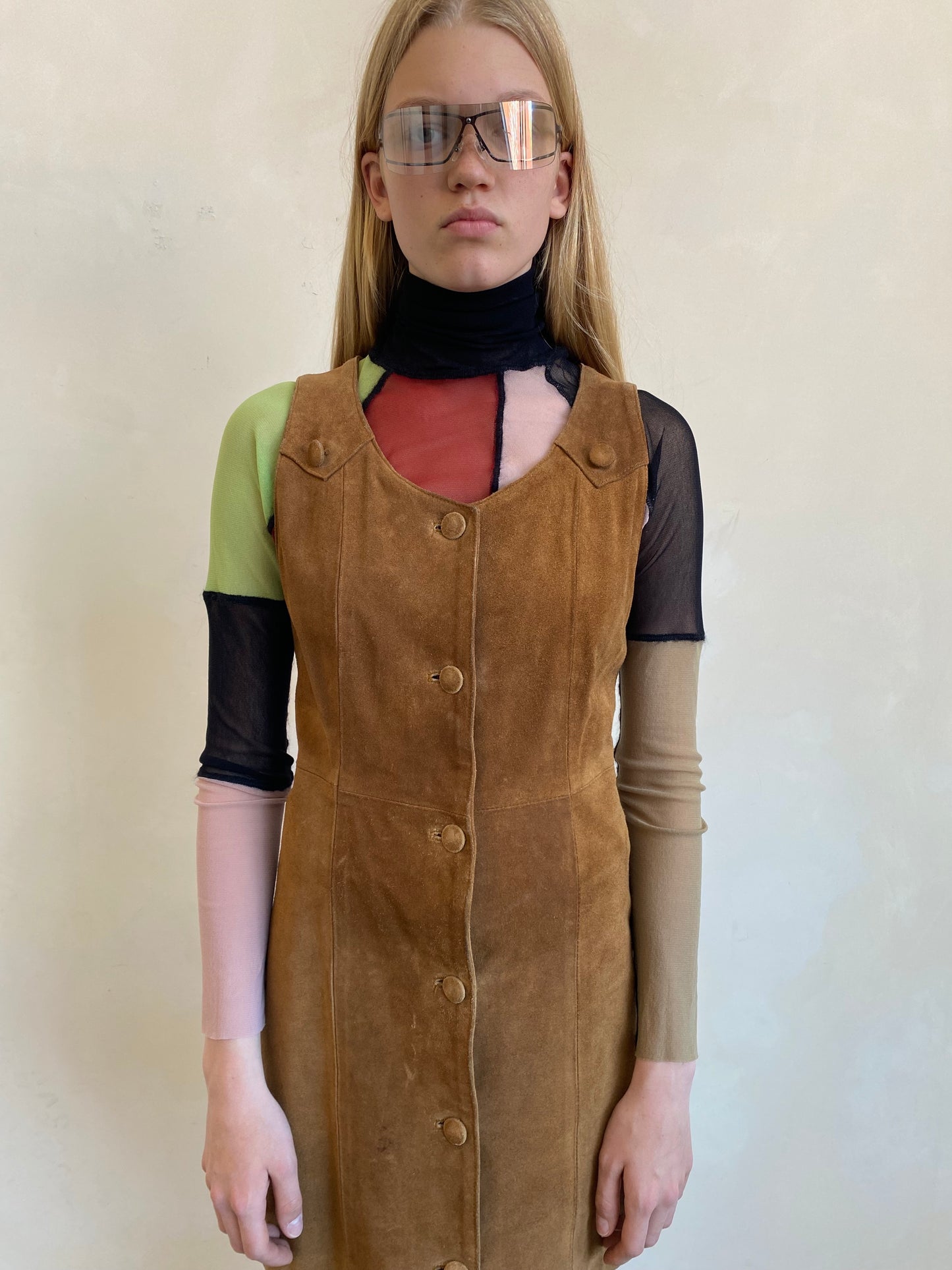 Suede Pinafore