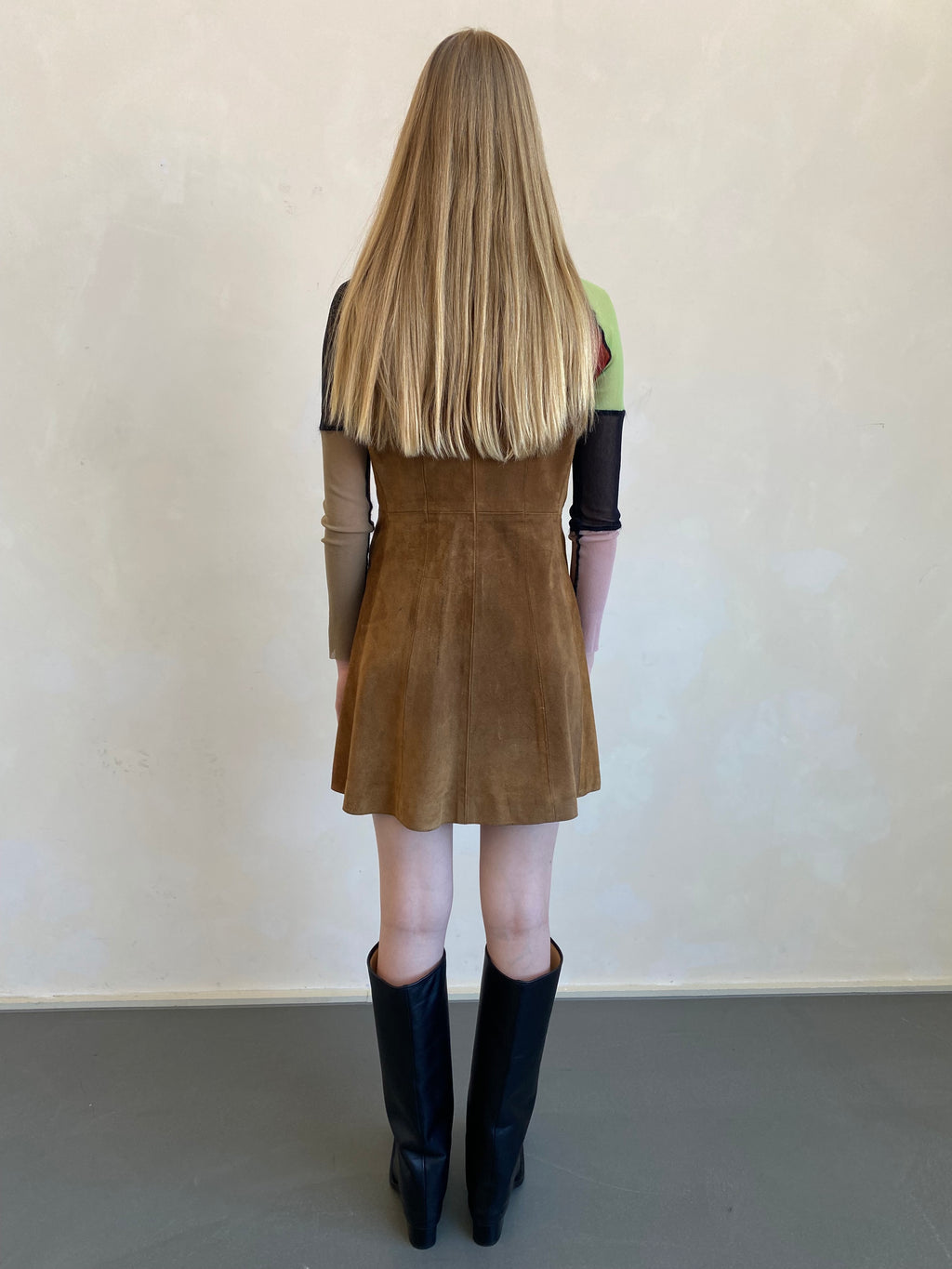 Suede Pinafore