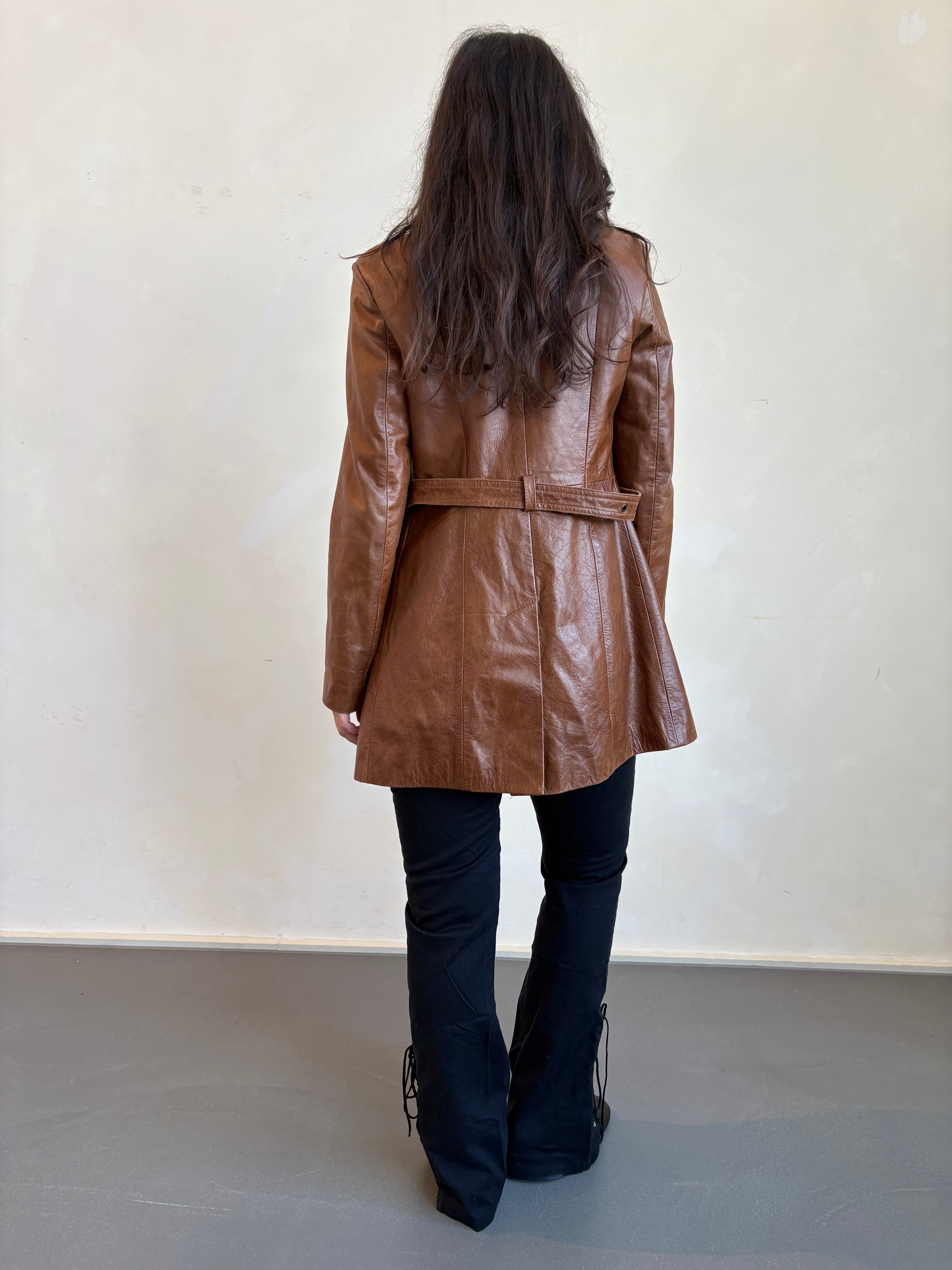 Leather coat