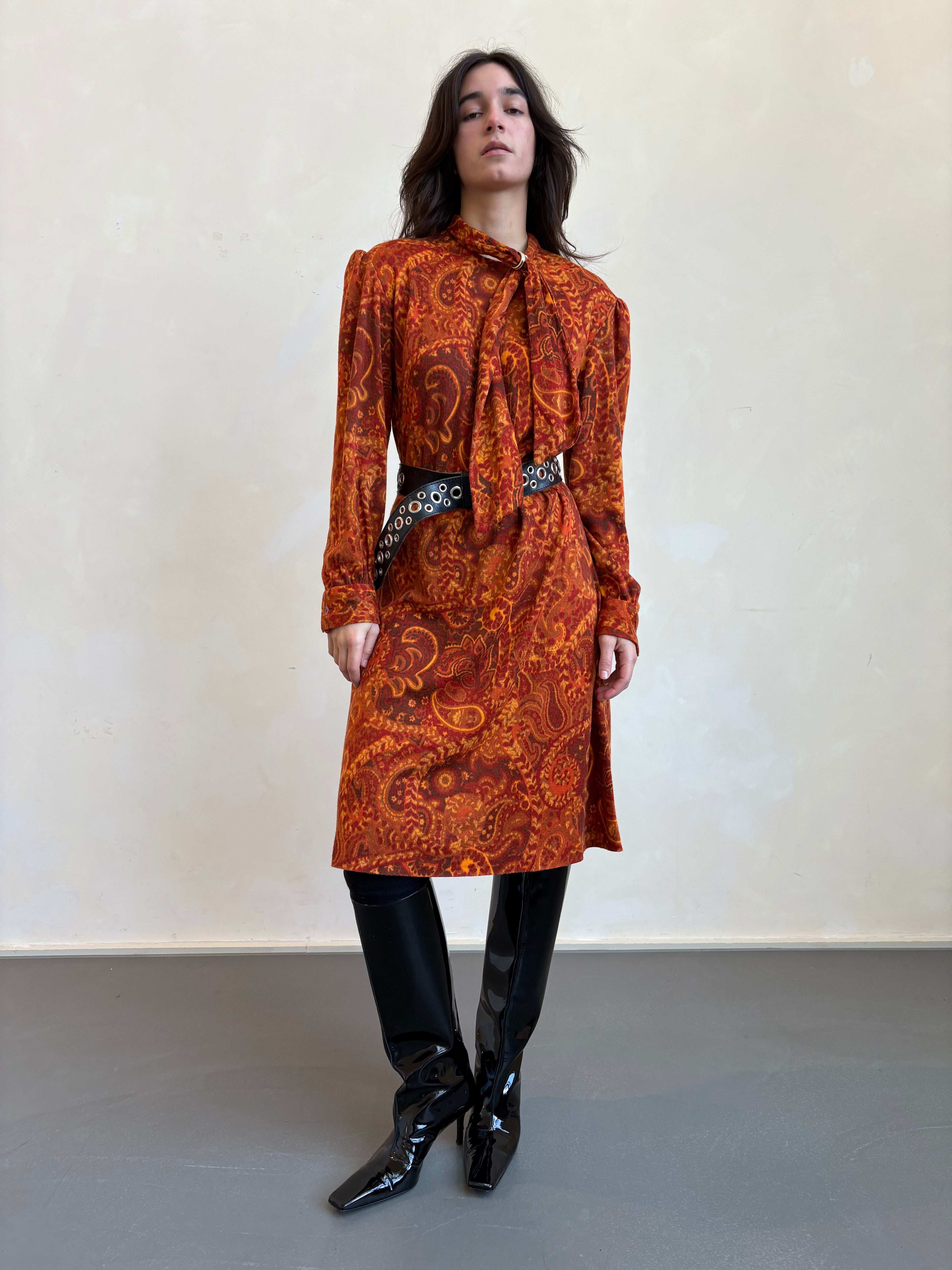 Velvet paisley dress