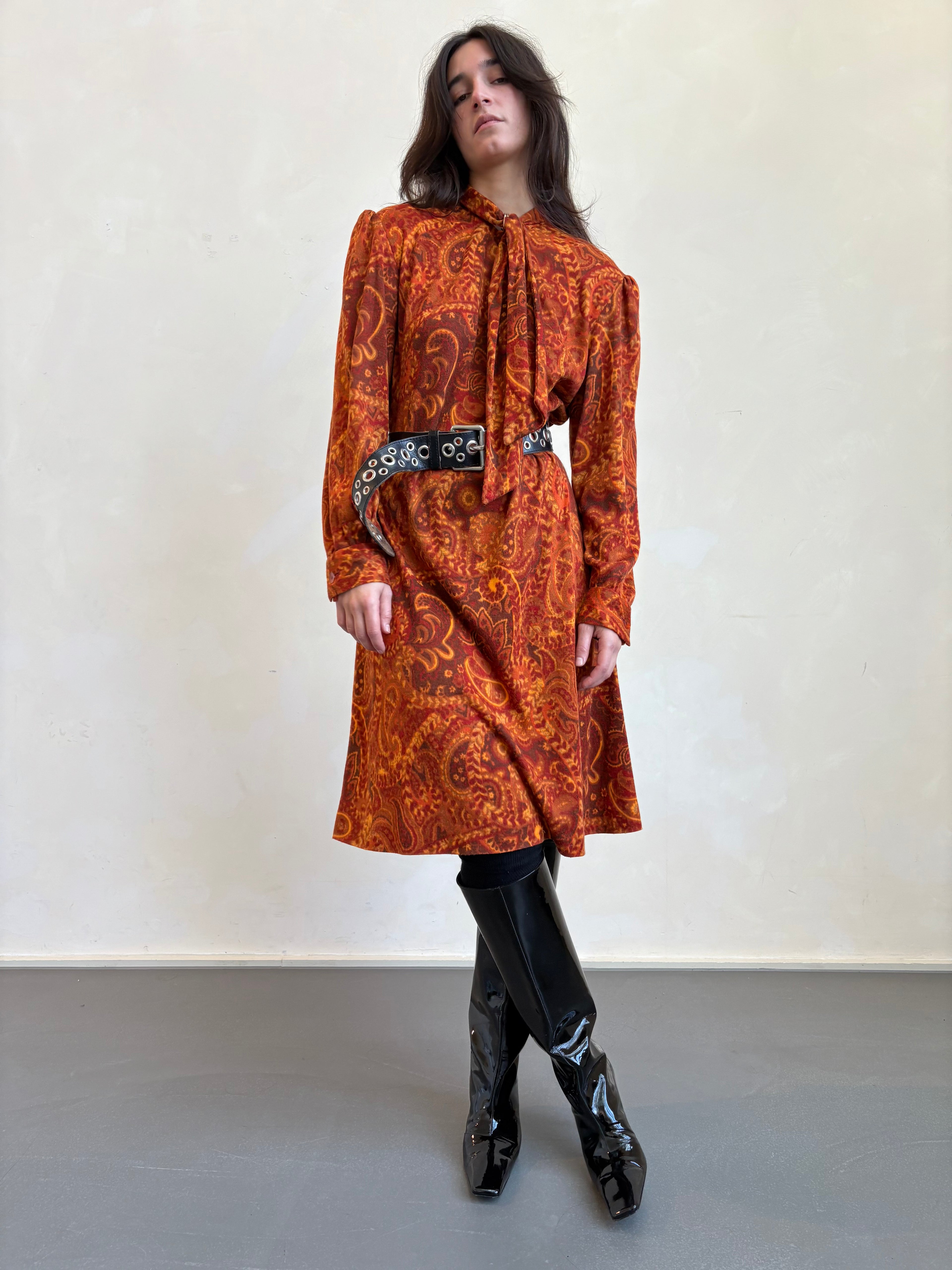 Velvet paisley dress