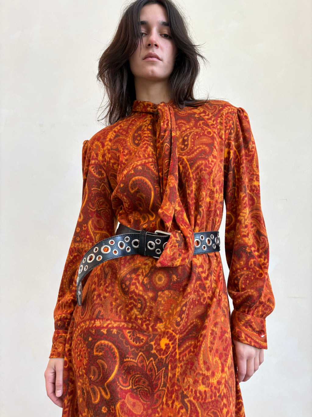 Velvet paisley dress