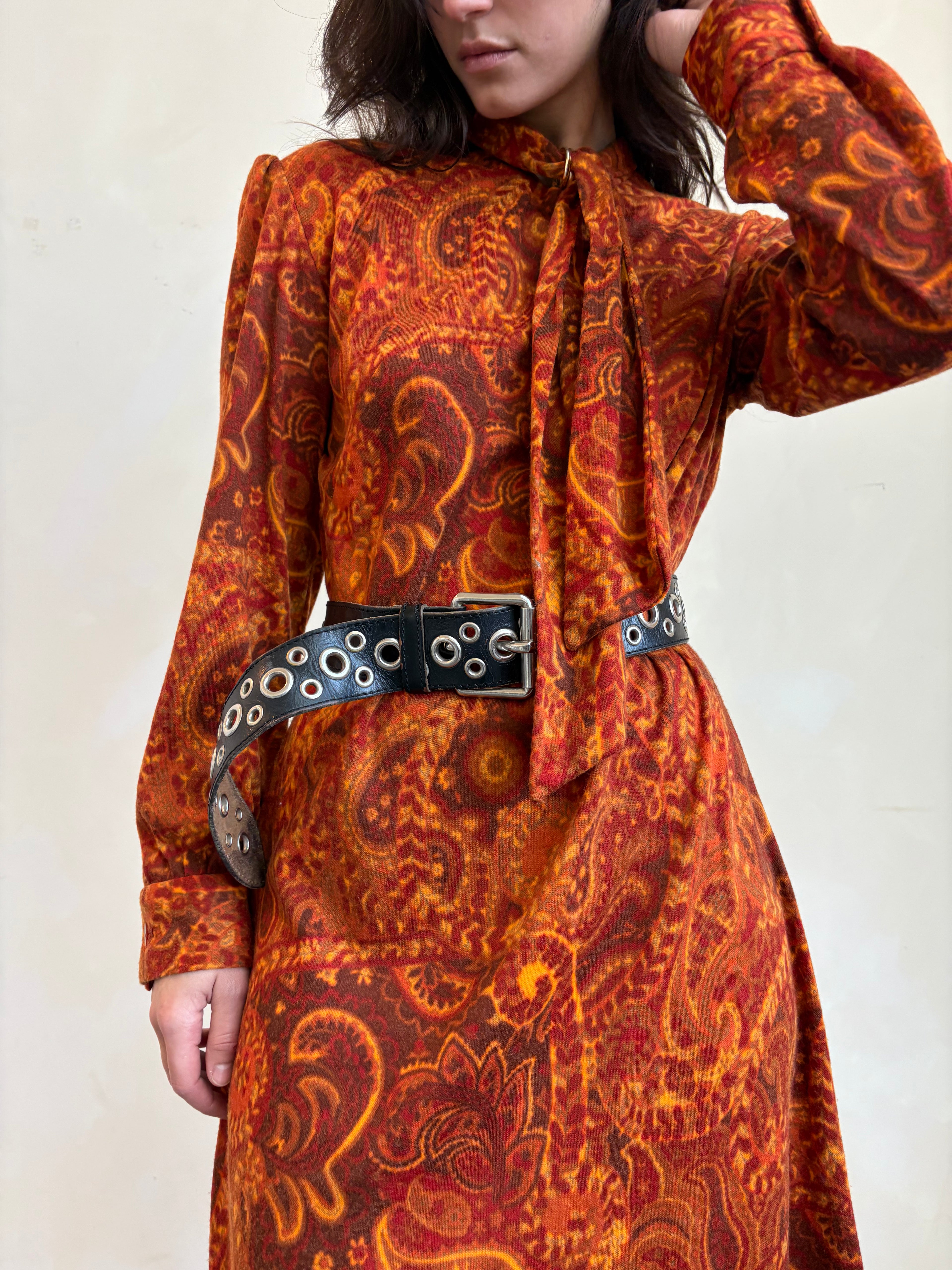 Velvet paisley dress