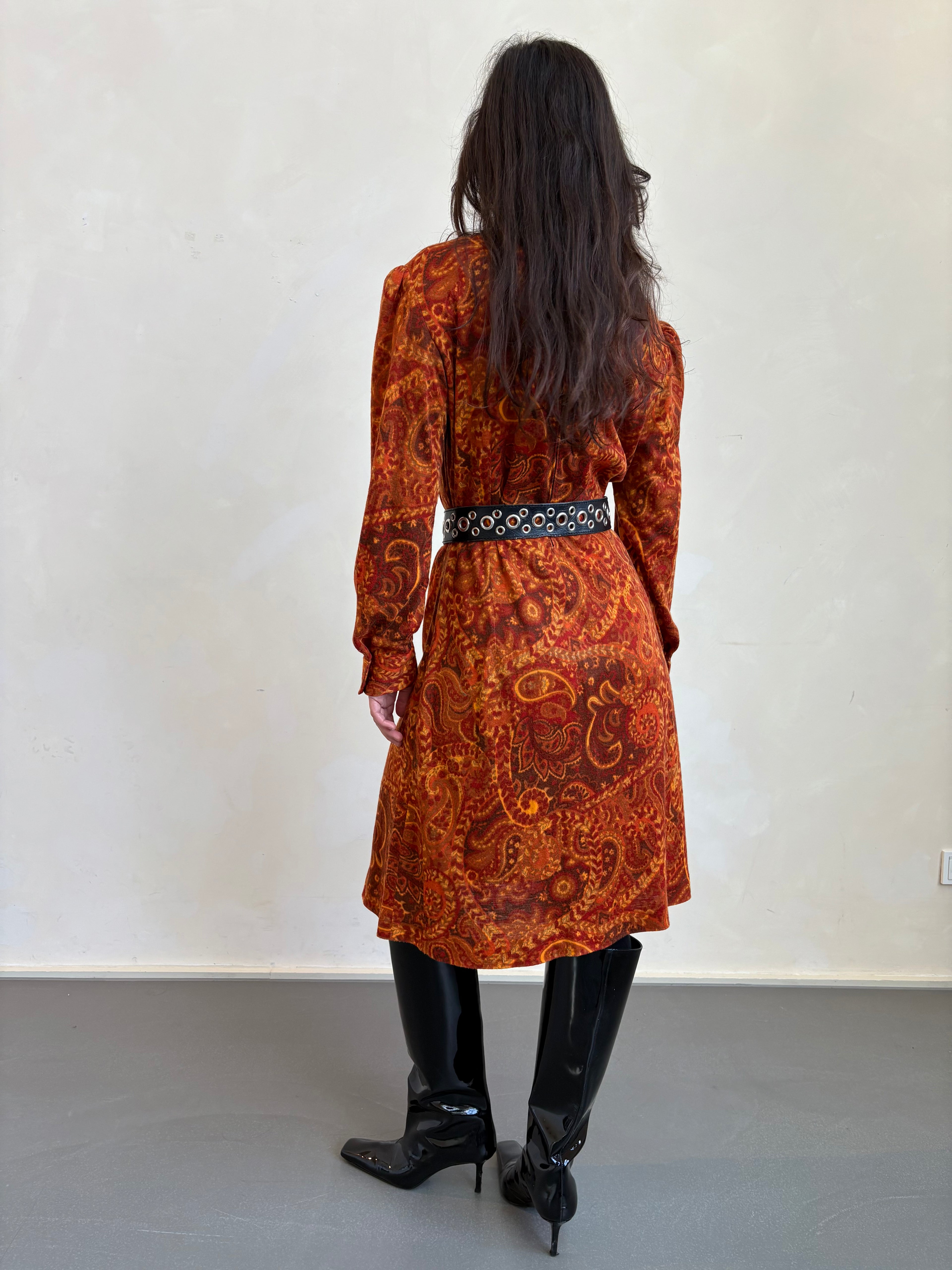 Velvet paisley dress