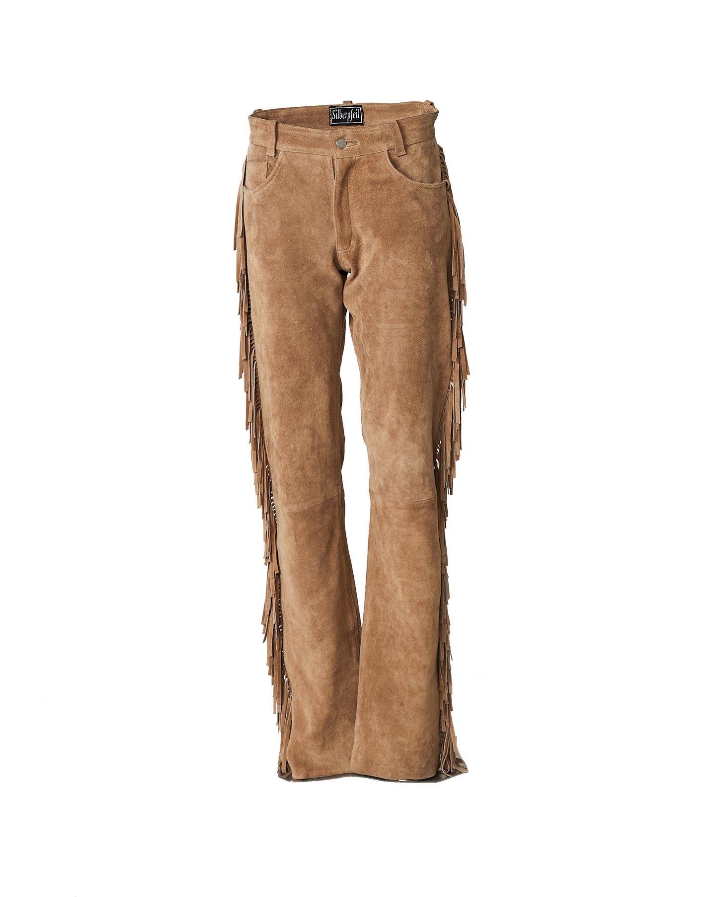 Fringe suede pants