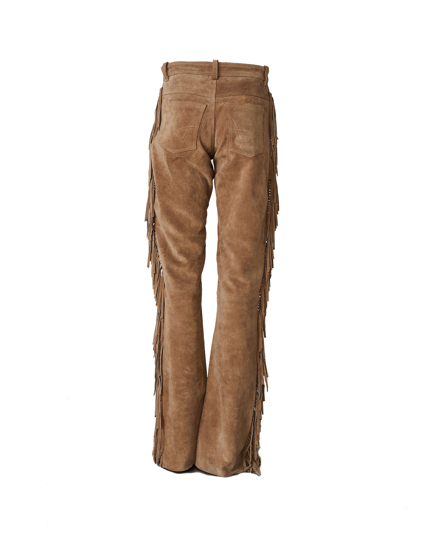 Fringe suede pants