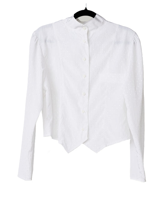 White silk blouse