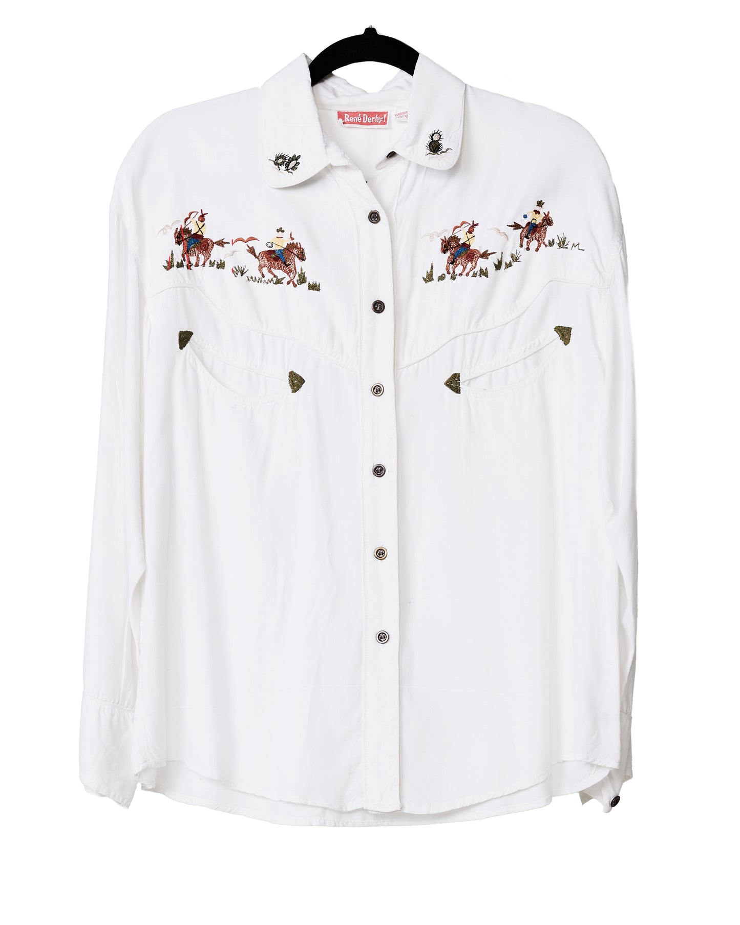 Western blouse cowboy embroidery