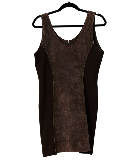 Brown shift dress