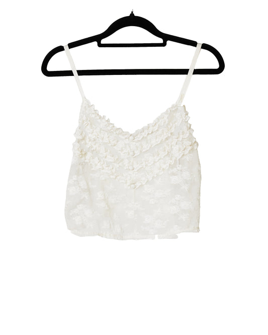 Lace cropped camisole