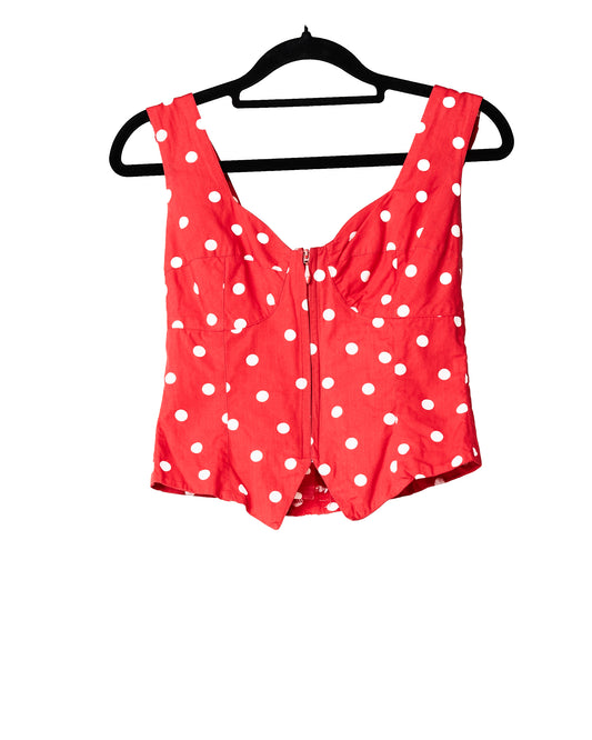 Polkadot red top