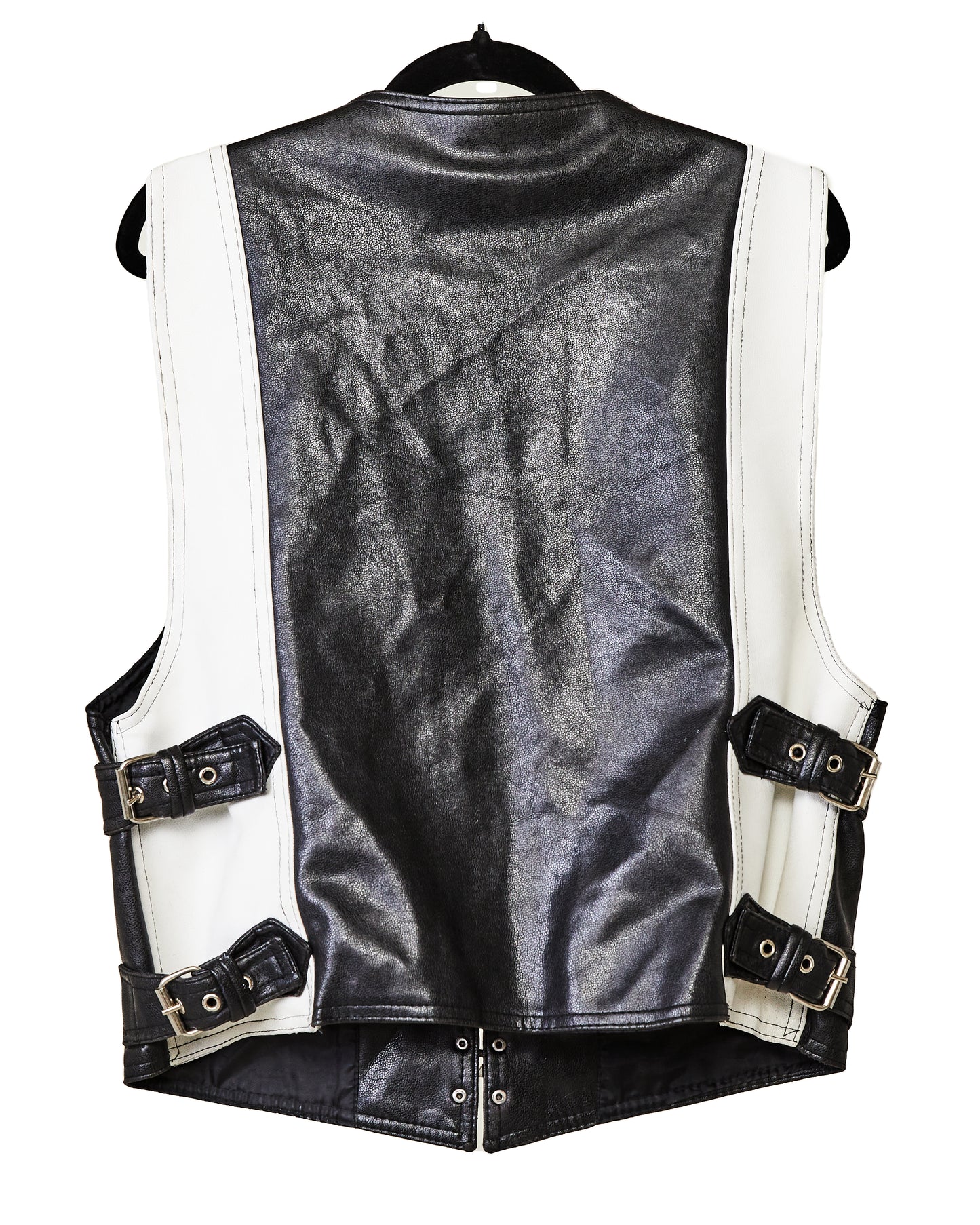 Leather vest B&W