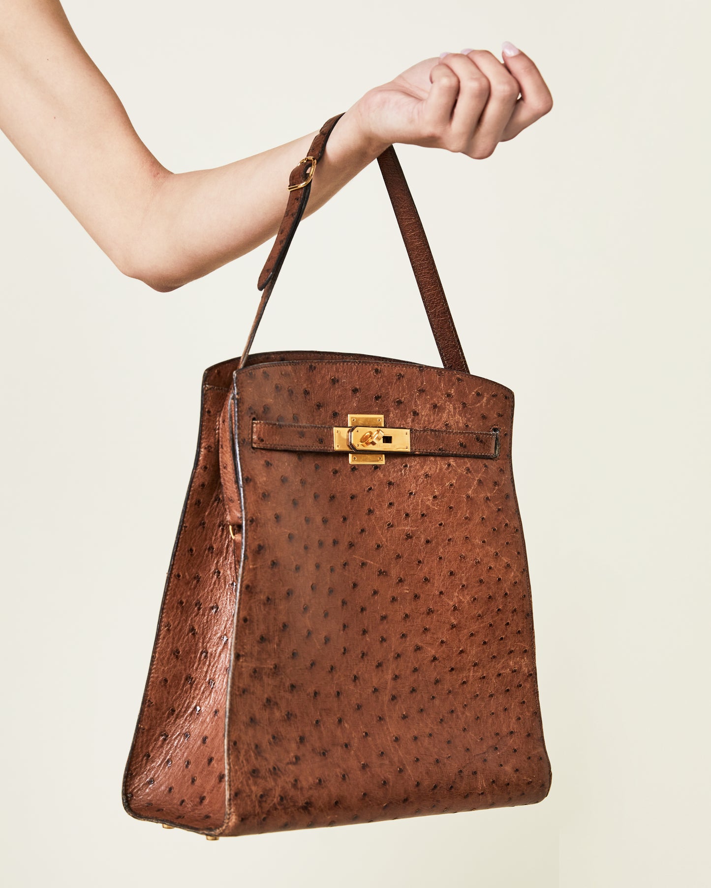 Hermes Kelly sport ostrich bag