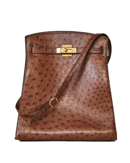 Hermes Kelly sport ostrich bag