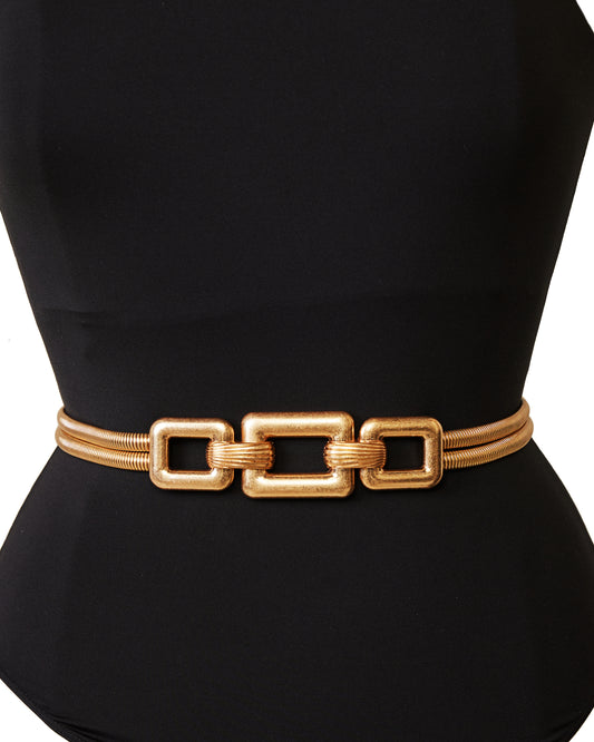 Gold stretch belt